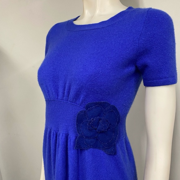 J.Crew 100% Cashmere Blue Sweaterdress Sweater Dress JCrew Small S - Picture 2 of 7